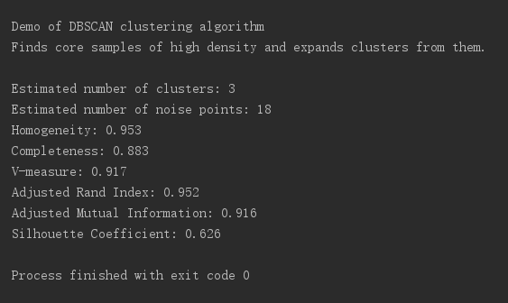 Python实现DBSCAN聚类算法并样例测试